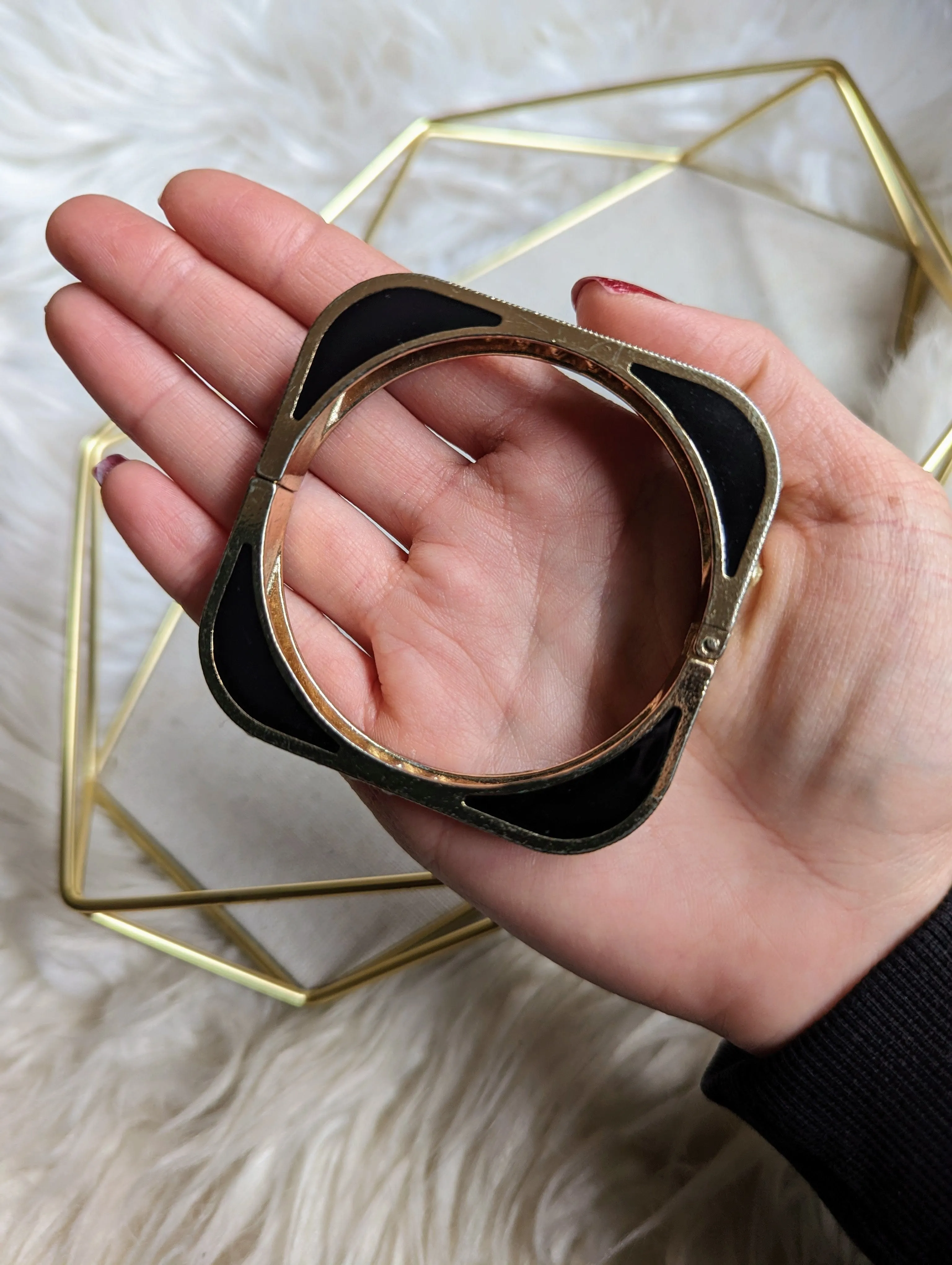 Vintage - Rhinestone Black Glamour Bracelet