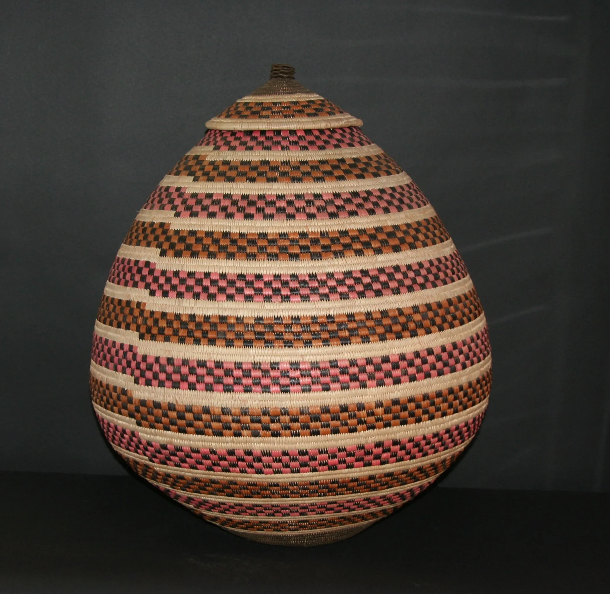 Zulu African Basket Ceremonial Basket Extra Large 28"H X 65"C
